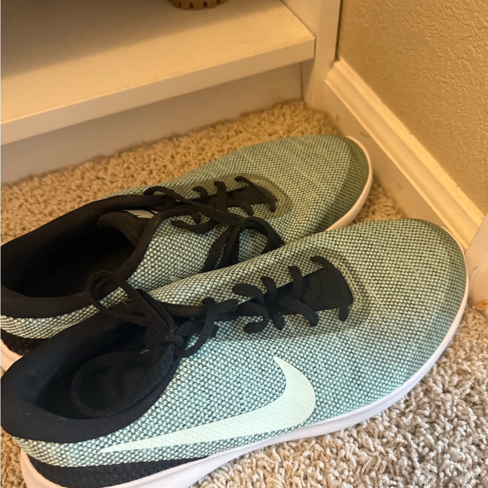 Nike Minty Green and Black Shoes